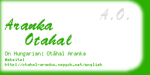 aranka otahal business card