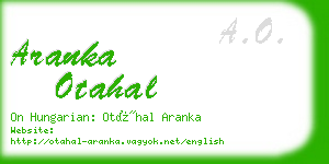 aranka otahal business card